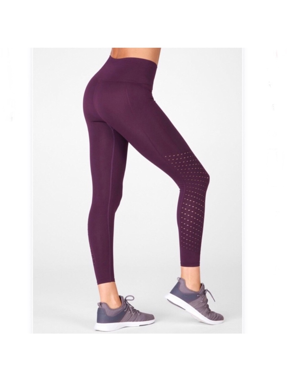 Fabletics Sync High Waist Perforated Mesh Seamless 7/8 Leggings sz XS